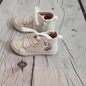 Carters Unicorn High Top Sneaker Sz 7G New